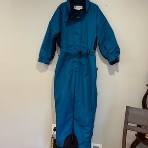 Columbia SportsWear Hooded Snow Ski Suit One Piece Women's Sz XL Teal Blue